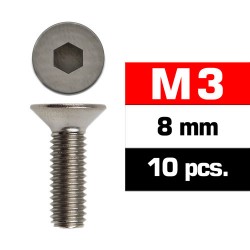 M3X8MM FLAT HEAD SCREWS (10...