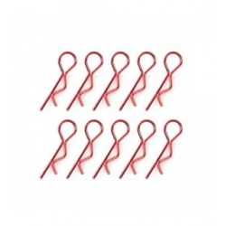 CLIP CARROCERIA 1/8 ROJO 10PCS